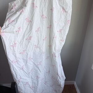 Pottery Barn Kids 100% Organic Cotton Unicorn Rainbow Pink Pony Toddler Sheet